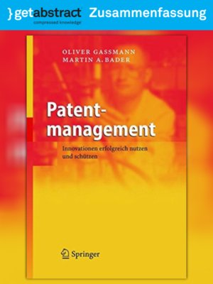 cover image of Patentmanagement (Zusammenfassung)